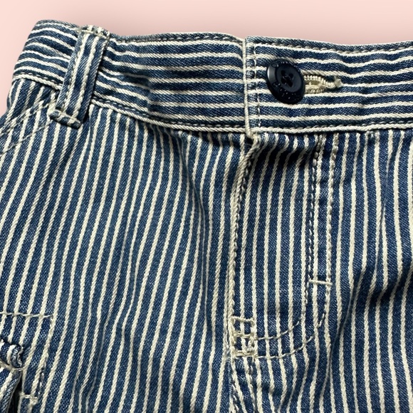NWT Baby OshKosh B’Gosh Conductor Blue Stripe Cargo Shorts Size 6 Months - Picture 6 of 9